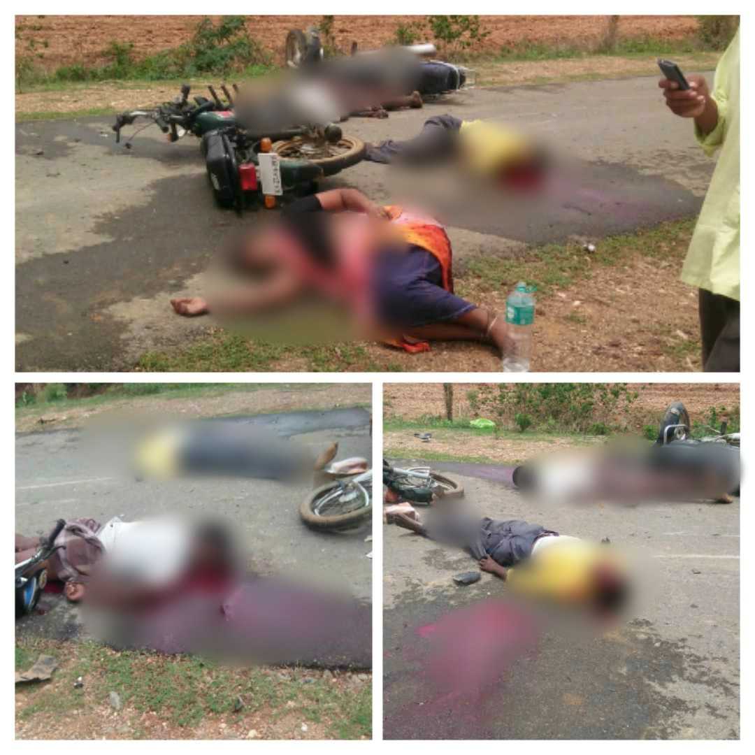 ದ್ವಿಚಕ್ರ ವಾಹನಗಳ ನಡುವೆ ಡಿಕ್ಕಿ: ಬೈಕ್ ಸವಾರರು ಸ್ಥಳದಲ್ಲೇ ಸಾವು!
