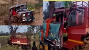 ರೋಣ: ಕ್ರೂಸರ್ ಕ್ಯಾಂಟರ್ ಡಿಕ್ಕಿ,ಮೂವರ ಸಾವು