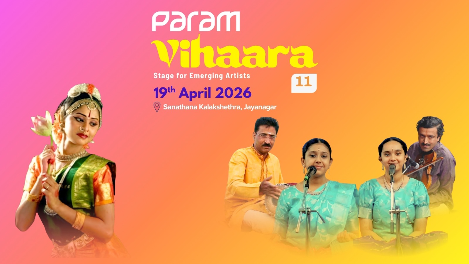 ಜಯನಗರದಲ್ಲಿ ಏ.19ಕ್ಕೆ ಪರಮ್‌ ‘ವಿಹಾರ’ ಸಾಂಸ್ಕೃತಿಕ ಹಬ್ಬ